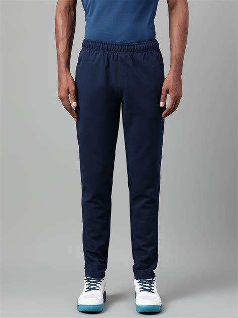 Alcis Men's Navy Anti-Static Drytech+ Slim-Fit Training Track Pants