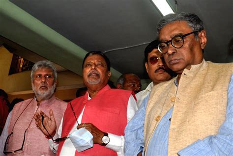 BJP delegation team led by National Vice-President Mukul Roy comes out ...