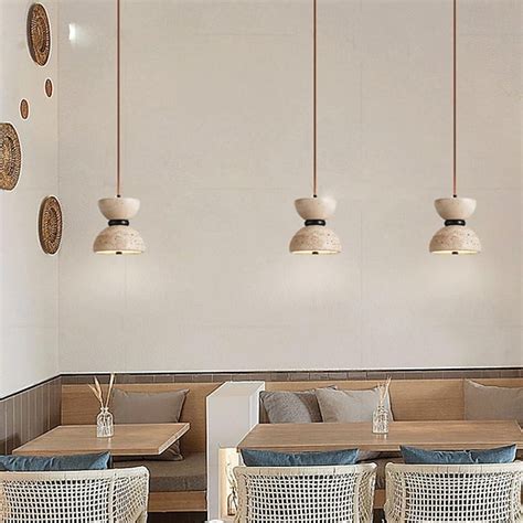 LED Pendant Light Stone Wabisabi 3 Light Color Pendant Lantern Design ...