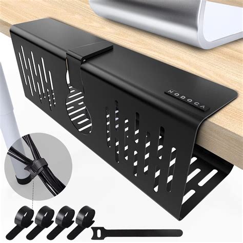 Cable management net under desk