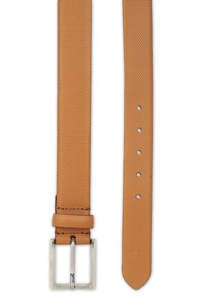 Buy Men Brown Textured Leather Formal Belt Online - 550617 | Louis Philippe