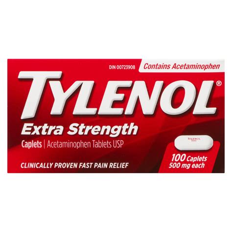 Buy Tylenol Pain Relief Extra Strength 500 mg 100 Caplets | FreshCo