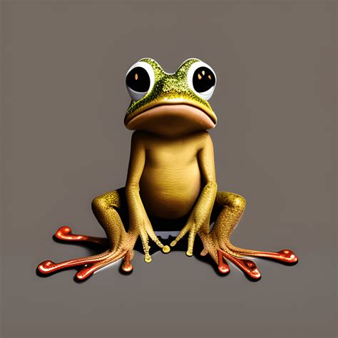 Kawaii Chibi Żaba na stojąco · Creative Fabrica