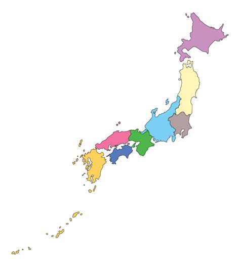 Giappone carta geografica alto dettagli con colorato con Okinawa isole. 22797779 PNG