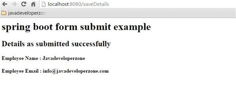 Spring Boot Form 的图像结果