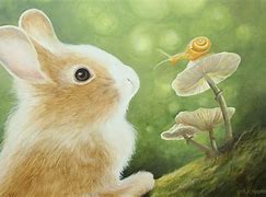 Image result for Painting Two Bunnies Kissing