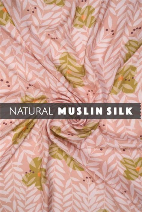 Light Sand Tone Leafy Floral Pattern Natural Muslin Silk | 50%OFF