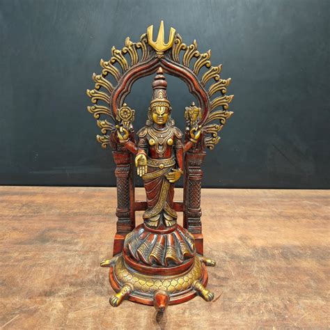 Brass Large Size Tirupathi Balaji Statue Antique Religious Dacor Gift ...