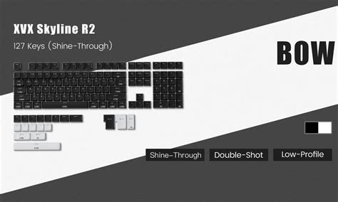 XVX Skyline R2 Low Profile Keycaps | CtrlShiftStore