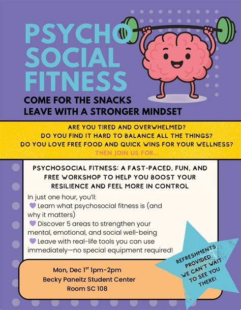 Psychosocial Fitness Workshop: Come for the Snacks, Leave with a ...