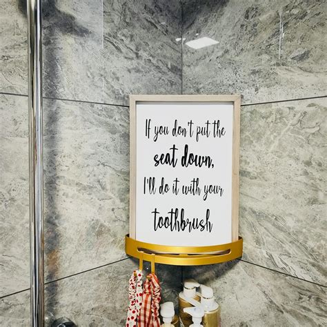 Buy Athena's Elements Funny Bathroom Sign, Modern Farmhouse Sign, Pine ...