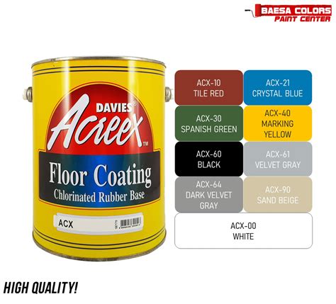 DAVIES® Acreex™ Rubberized Floor Coating - BAESA COLORS PAINT CENTER