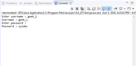 Java Program for Username and Password 的图像结果