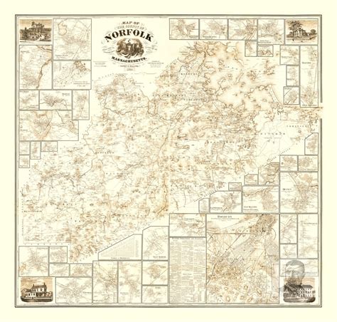 Norfolk County, Massachusetts 1858 Map : r/massachusetts