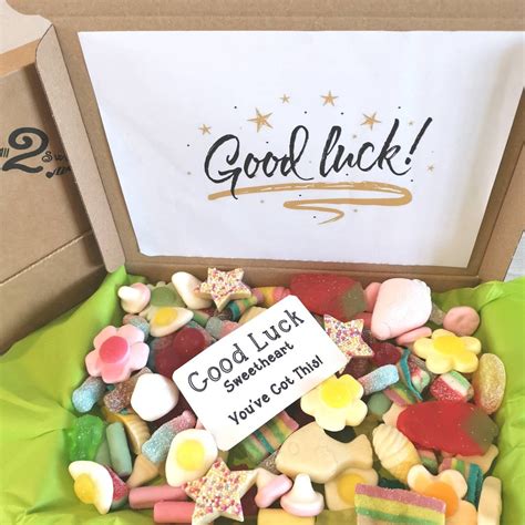 Good Luck Exams Sweets Hamper Gift for GCSE A Level Exams Revision Good ...
