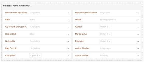 Customize a health insurance proposal form and track its stages