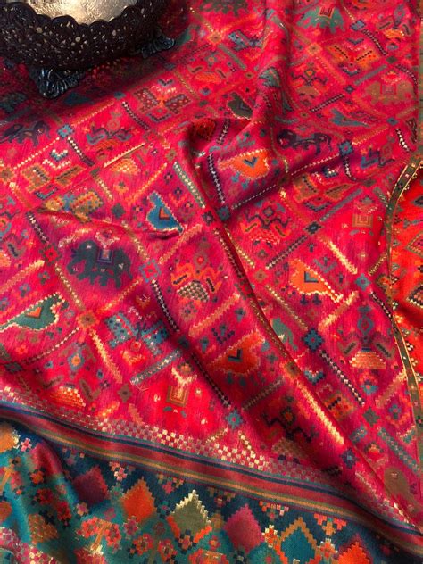 Fuschia Patola Pashmina Kani Sarees – sohumsutras