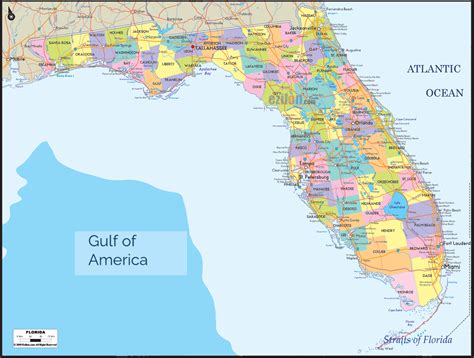 Printable Florida County Map