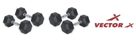 Buy Vector X Pair of Rubber Hexagon Dumbbells | Home | Gym | Practice ...