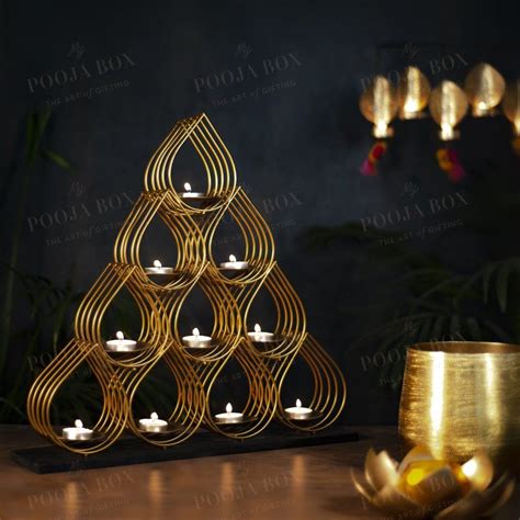 Buy Handcrafted 4 Tier Akriti Deep Stand Online in India - Mypoojabox.in