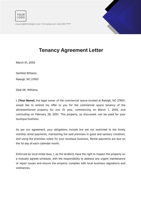 Free Tenancy Agreement Templates, Editable and Printable