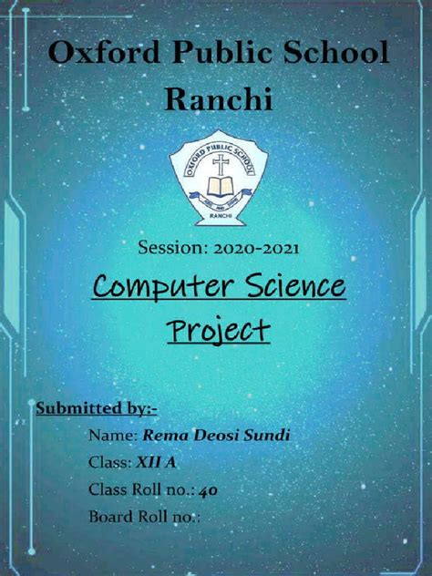 Image result for Computer Science Class 12 Project Work