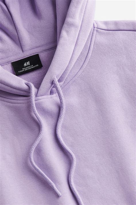Loose Fit Hoodie - Purple - Men | H&M IN