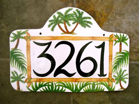 Ceramic Pottery Personalized House Numbers Sign, Plaque | Ceramic house ...