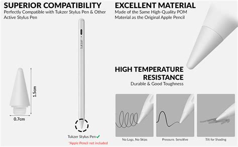 Tukzer 5-Replacement Tip Compatible with Tukzer Stylus Pen for iPad ...