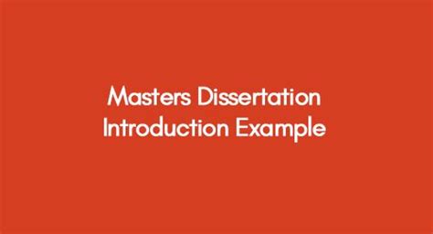Image result for Dissertation Introduction Format Example