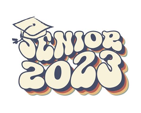 Senior 2023 afstuderen offerte retro vintage jaren 70 typografie ...