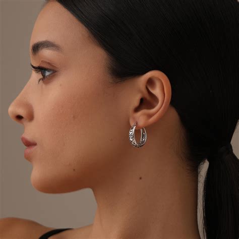 Buy Silver Hoop Earrings in Sterling for Everyday Style | TrueSilver