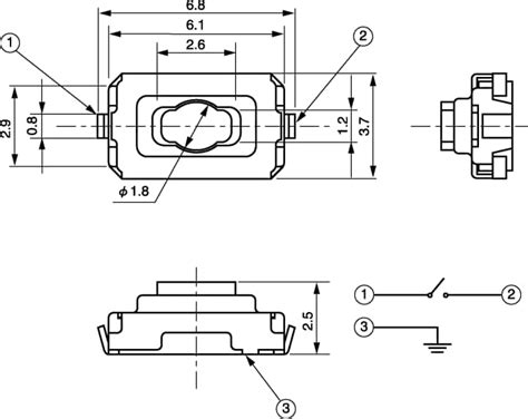 SKQYAA Alps Alpine | Alps Alpine Plunger Tactile Switch, SPST 50 mA@ 12 ...