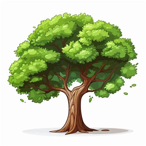 Minimalist tree illustration on white background for design projects ...