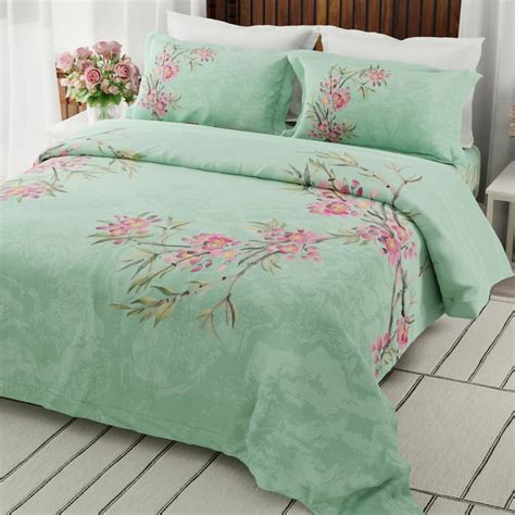 Buy BOUTIQUE LIVING Gardenia Augusta Cotton 300TC Floral Print 3Pcs ...