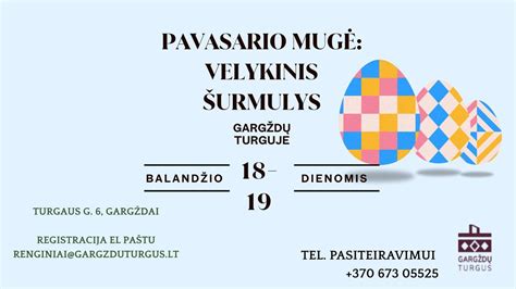?? Kviečiame į Velykinę mugę Gargždų turguje! ??, Turgaus g. 6 ...