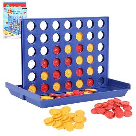 Buy VEYLIN 4 in a Line Game - 4 in a Row Game Mini Size Board Game for ...