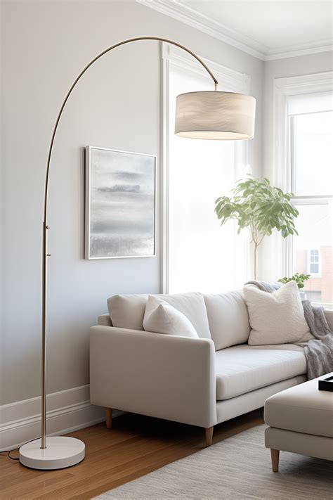 Modern Arched Floor Lamp with Cozy Lighting | Floor lamps living room ...