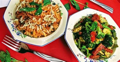 Tossed Exotic Vegetables With Fusilli Pasta Recipe by Archana Bhargava ...