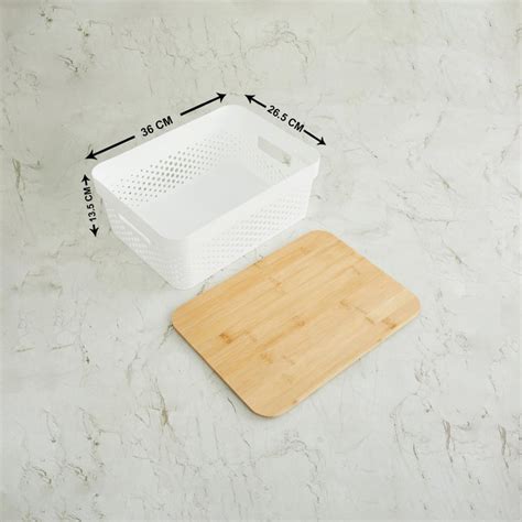 Buy Regan Infinity laundry Basket With Bamboo Lid from Home Centre at ...