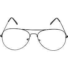 Dervin Unisex Adult Aviator Sunglasses Clear Frame, White Lens (Medium ...