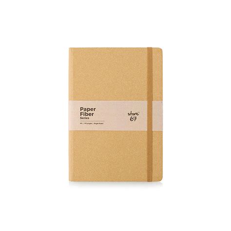 Paper Fiber Series Note Book - Beige with Elastic Starp – TheStore67