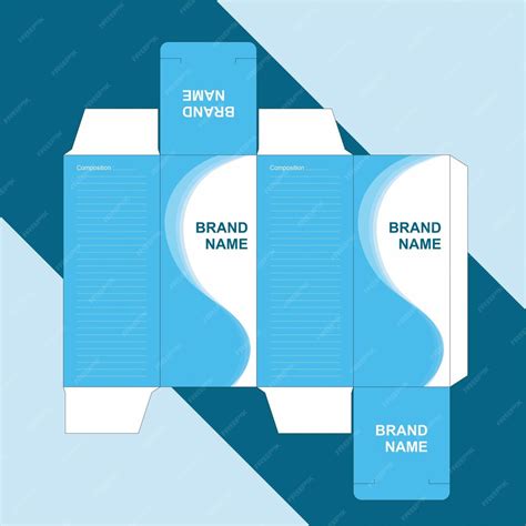 Light blue mono carton packaging template | Premium AI-generated vector