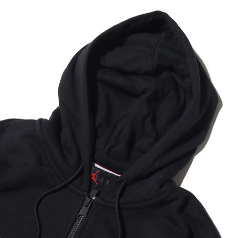 JORDAN BRAND AS M J ESS FLC FZ HOODIE BLACK/WHITE（ジョーダン ブランド ジョーダン ESS ...