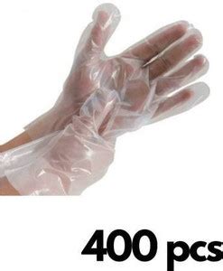 Wellstar 400Pcs Disposable Transparent Clear Gloves examination glove ...