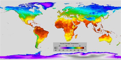 Detailed map of Annual Average Temperature around the World : r/MapPorn