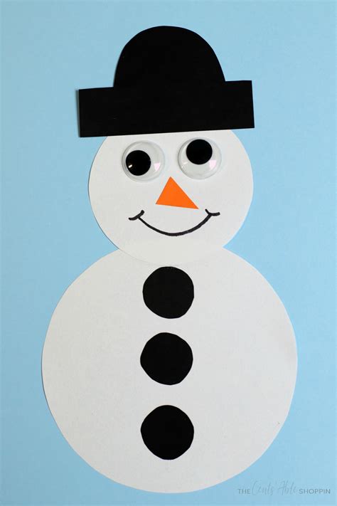 Snowman Craft For Kindergarten