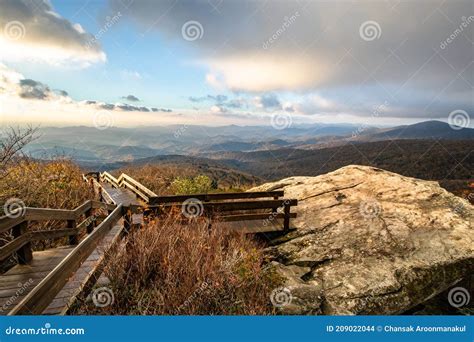 View from Rough Ridge Lookout , Blue Ridge Parkway, North Carolina ...