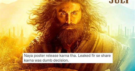 Yash Raj Films Introduce Ranbir Kapoor As Shamshera Two Days After ...