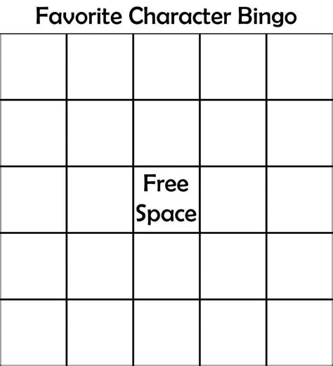 Favorite Character Bingo - Events | Challenges - Tapas Forum